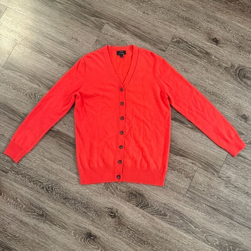 J. Crew Cashmere Wool Nylon Blend Long Length Cardigan